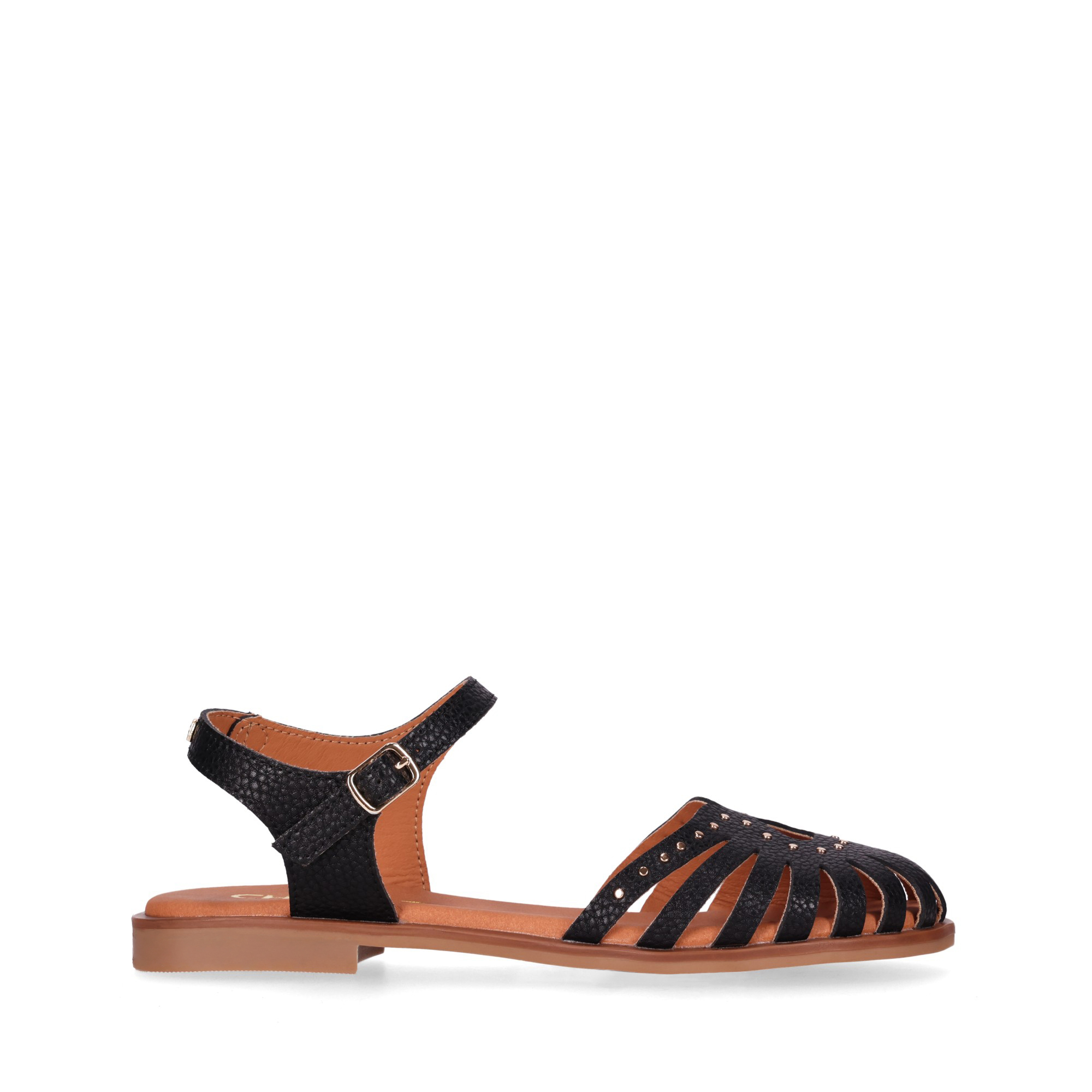 Chika10 Leather MUSAKA 20 Sandalias Planas Negro/Black