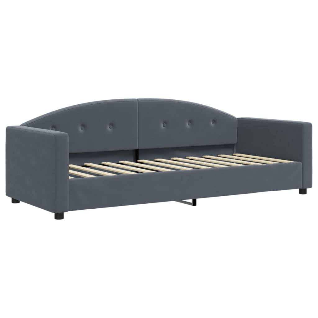 vidaXL Sofá cama terciopelo gris oscuro 80x200 cm