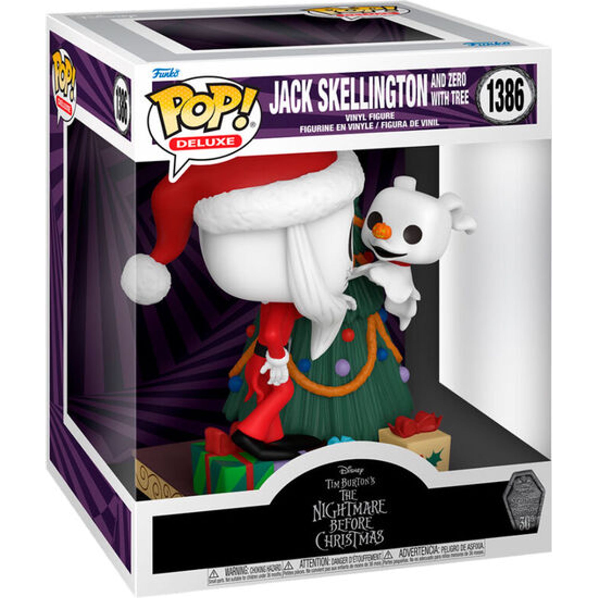 Funko - Figura Pop Deluxe Disney Pesadilla Antes De Navidad 30Th Anniversary Jack Skellington And Zero - Funko Pop Coleccionable De Edición Limitada - Funko Pop Diseño Detallado Y Realista - Funko Pop Ideal Para Regalo