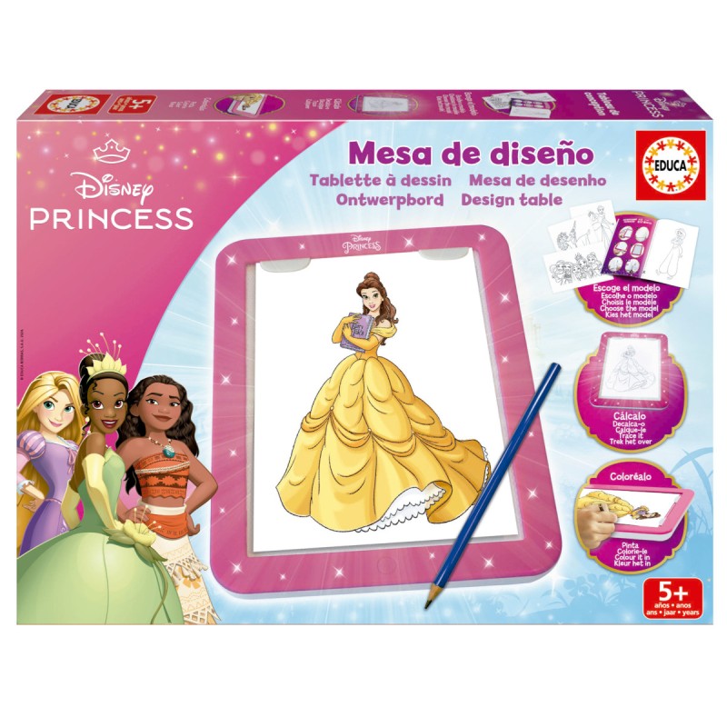 Mesa de Diseño de Dibujo de las Princesas Disney - Educa