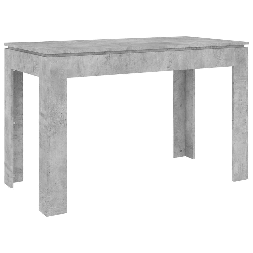 vidaXL Mesa de comedor madera de ingeniería gris hormigón 120x60x76 cm