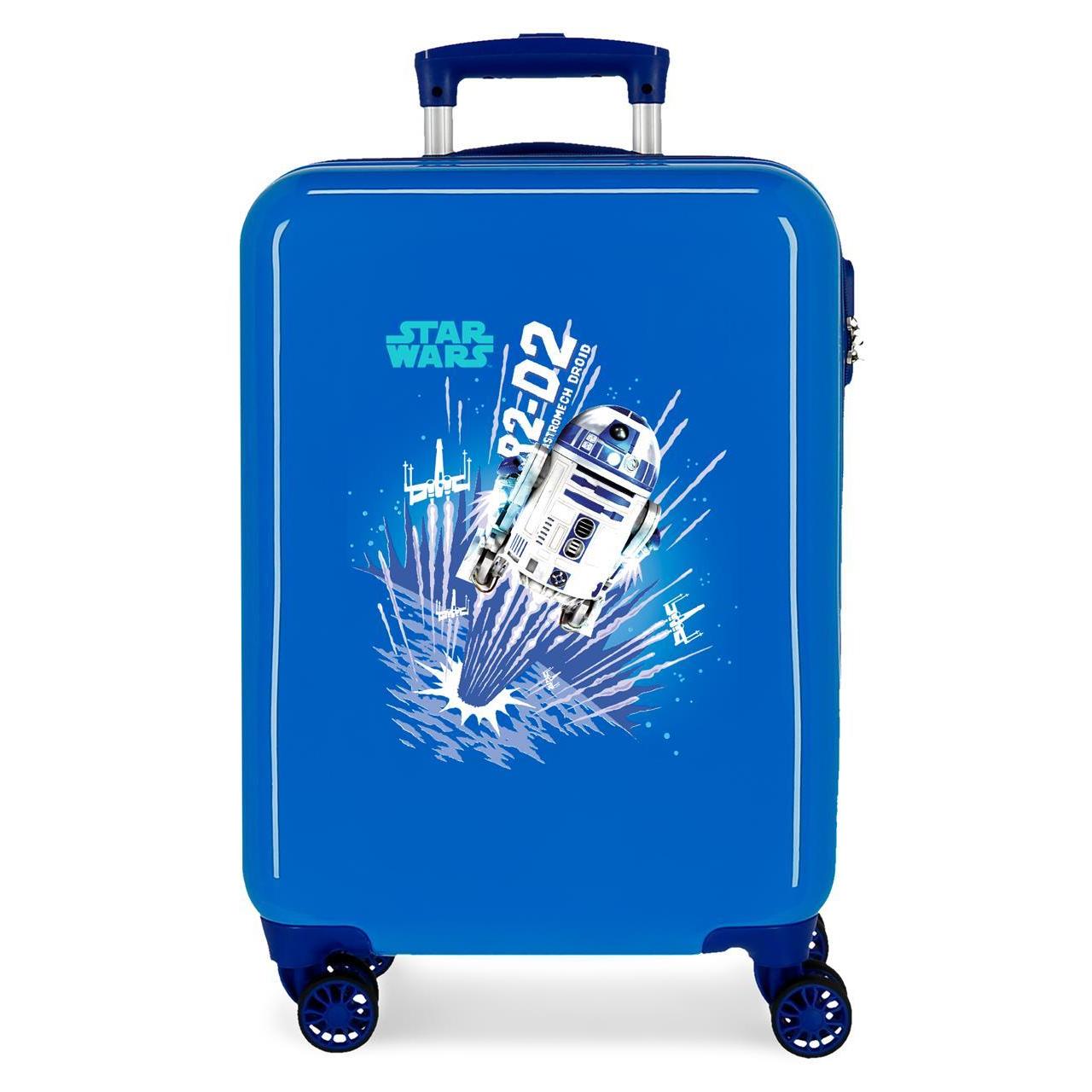 Maleta de cabina Star Wars droids azulon 55x38x20cm
