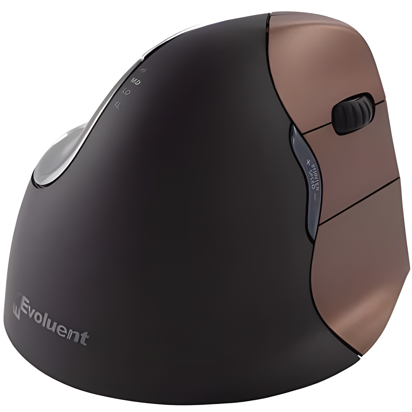 Evoluent VM4SW Ergonomic Mouse, Wireless 2.4 GHz, Right-Handed Design, 6 Buttons, Adjustable Pointer Speed for Comfort and Pain Relief, Compatible with Windows, Mac, Linux, Ideal for Gaming and Productivity.