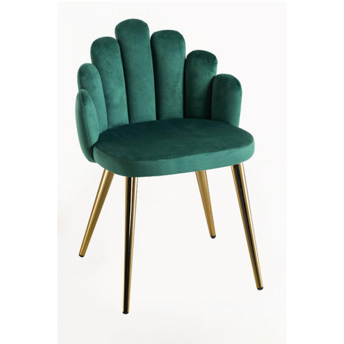 Regalos Miguel - Sillas Comedor - Silla Hand Gold Terciopelo - Verde