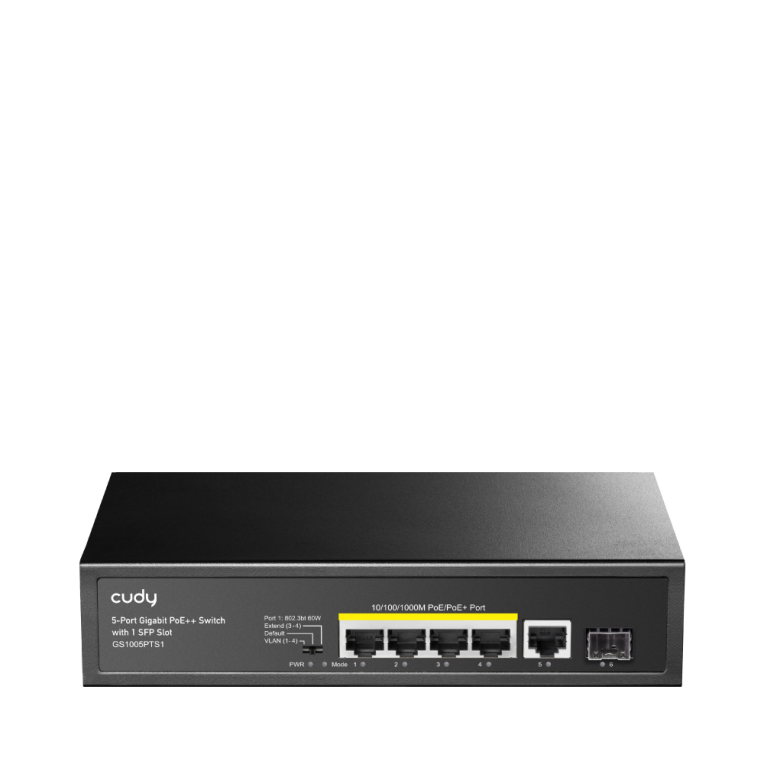 Switch cudy 5-port gigabit poe+ switch with 1 sfp port 120w