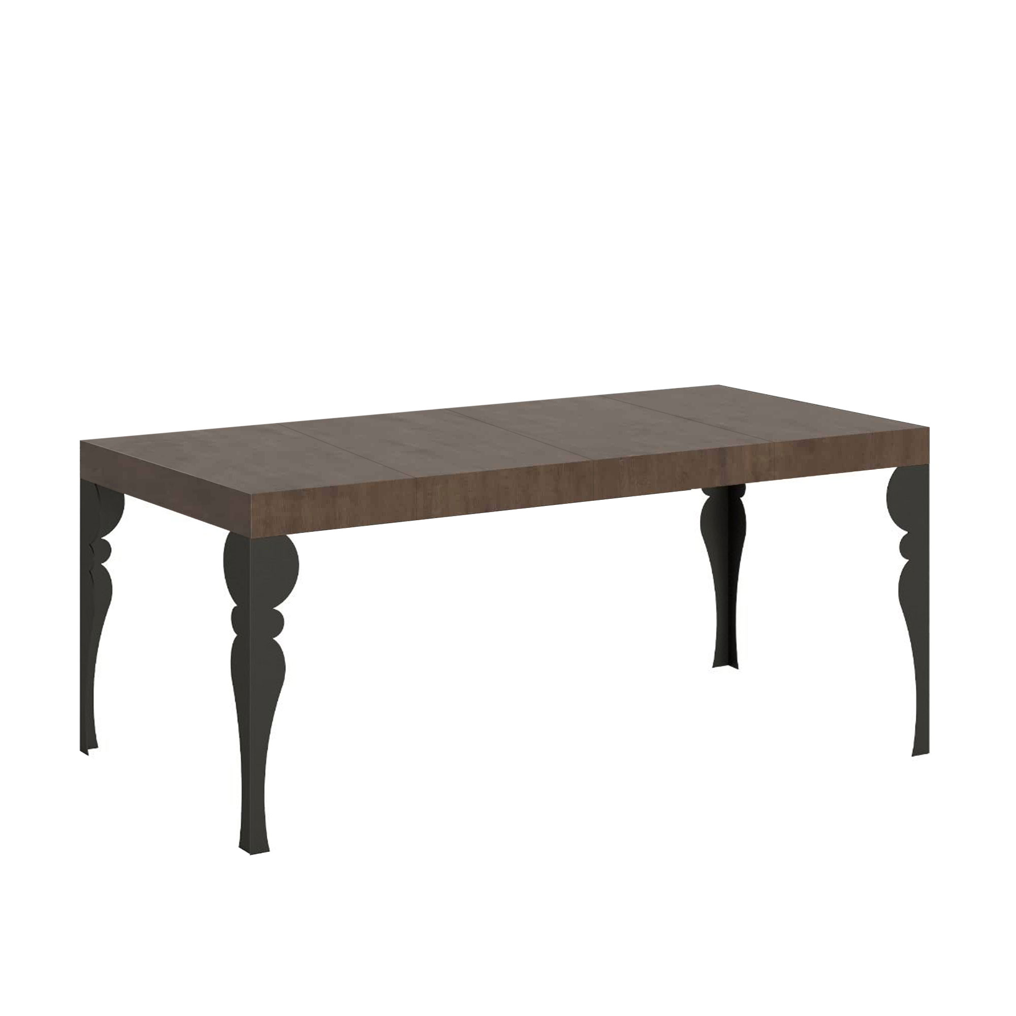 Mesa extensible 90x90/246 cm Paxon Premium estructura Nogal Antracita - Itamoby