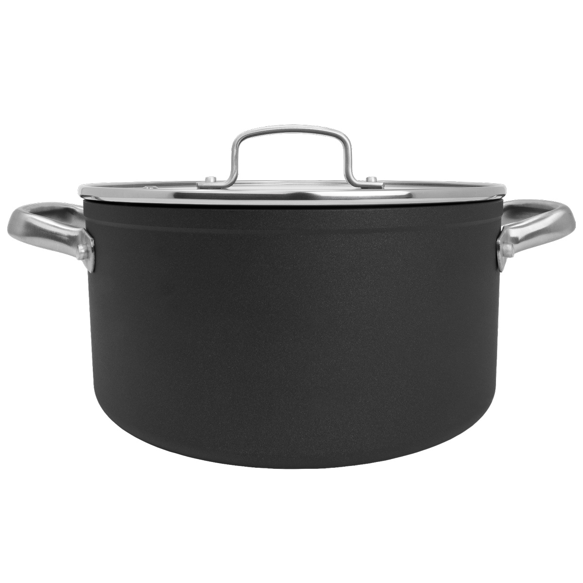 ARCOS Samoa - Cacerola con Tapa de Cristal (24 cm) - Recubrimiento Antiadherente - Aluminio Forjado - Asas Acero Inoxidable