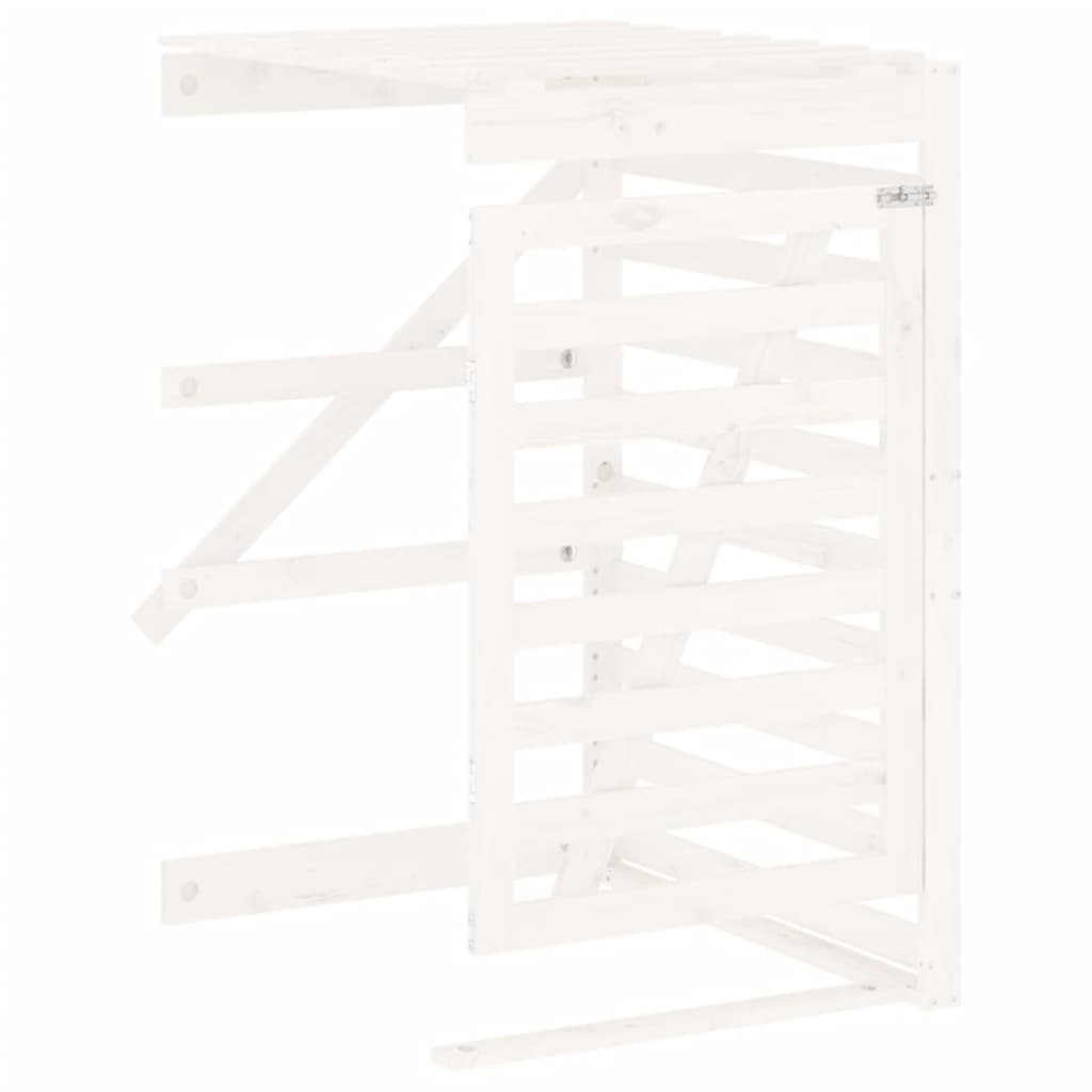 vidaXL Extensión para cobertizo de cubos de basura madera pino Multicolor