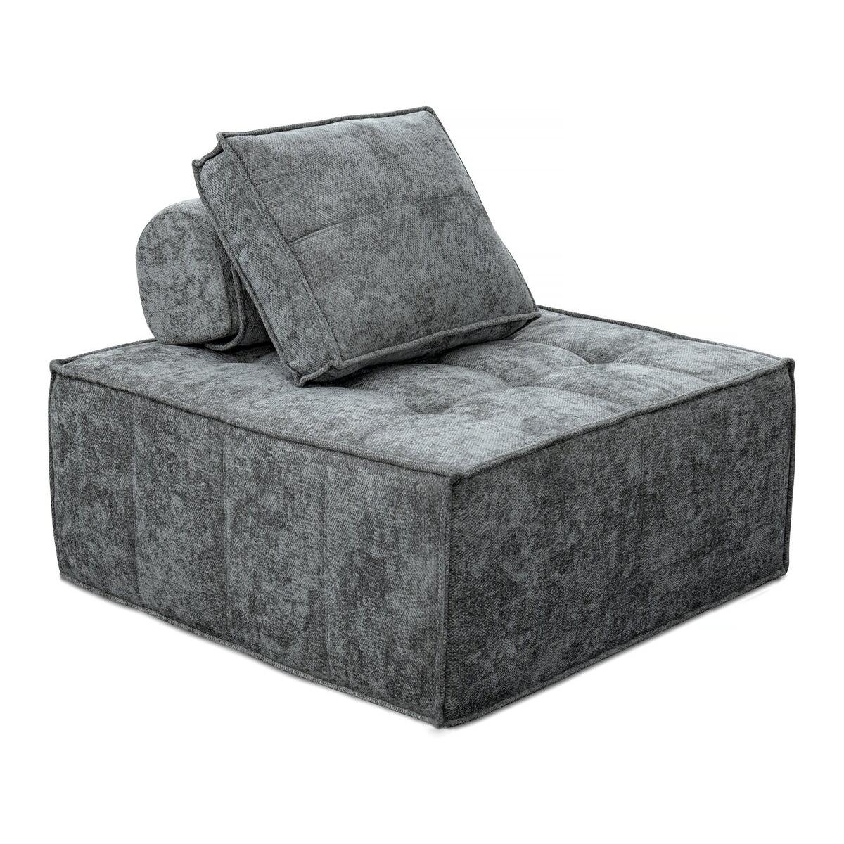 Habitat y Jardin - Sillón de tela texturizada  - 96 x 100 x 89 cm - Gris