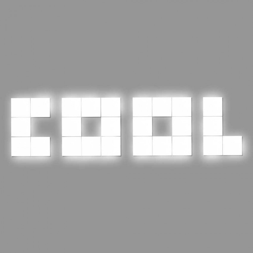 7hSevenOn Deco - Palabra Decorativa Led COOL, Plástico PC, Hogar, Oficina, 75W, 5000 lúmenes, Ángulo Apertura 120º, 220-240 Vac, Led SMD, 4000k, Protección IP20, 25.000H Vida Útil, 45x180cm, Blanco