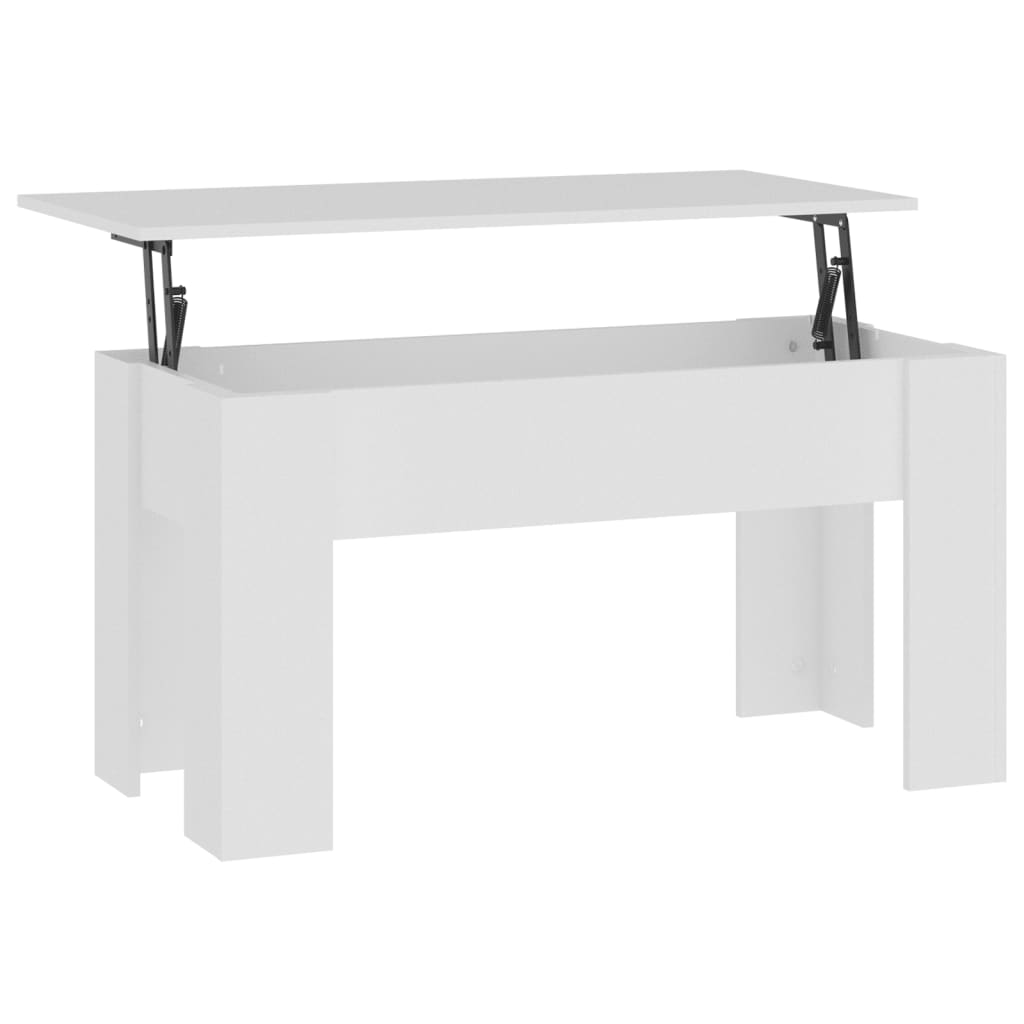 Mesa de Centro Vidaxl Madera de Ingeniería 101x49x52 Cm Blanco