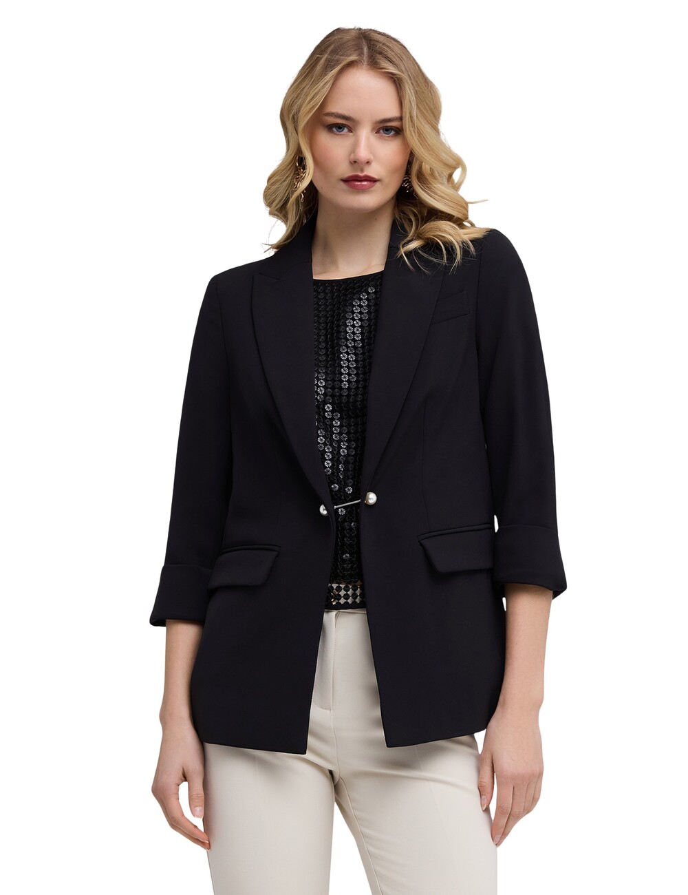 Motivi - Chaqueta blazer con gemelos joya