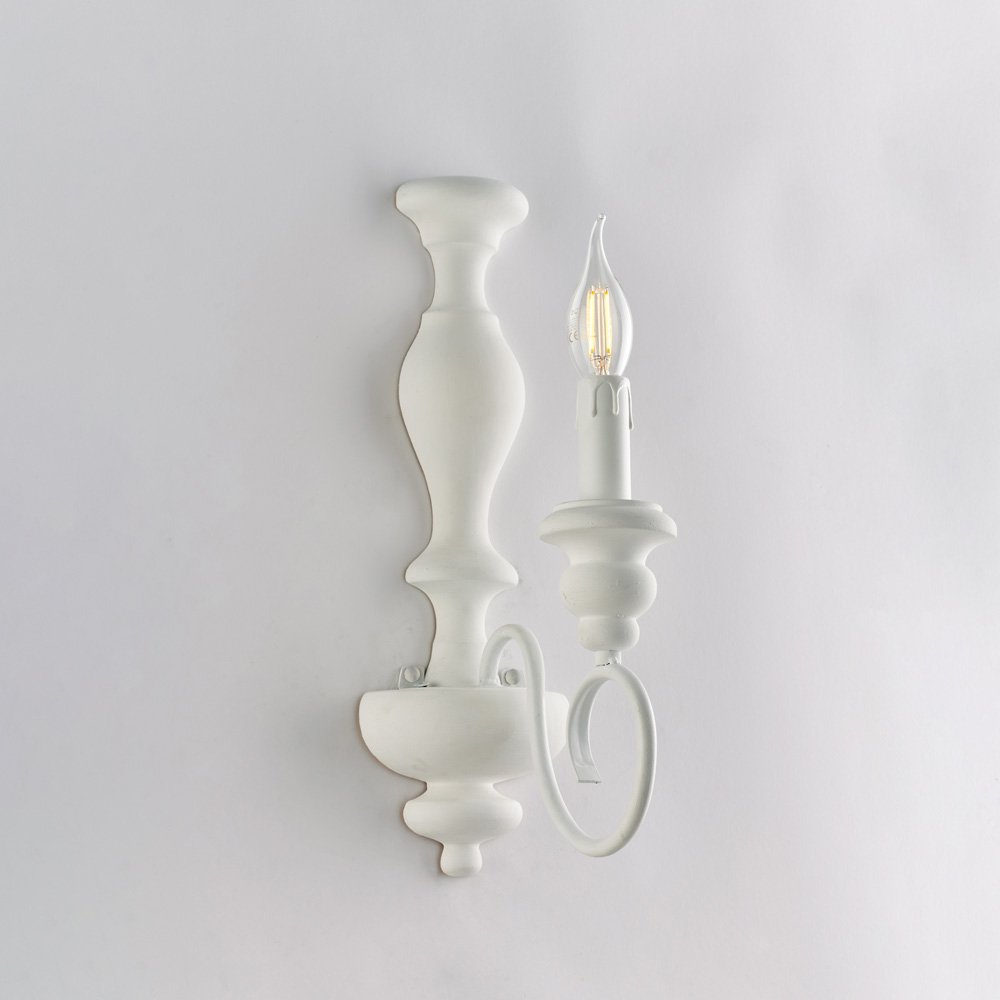 Apliques Shabby Chic Cascina Blanco 1 Luz E14