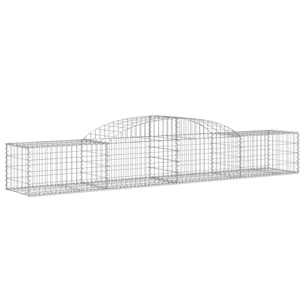Vidaxl Cesta Gaviones Arco Hierro Galvanizado 300x30x80/100 Cm