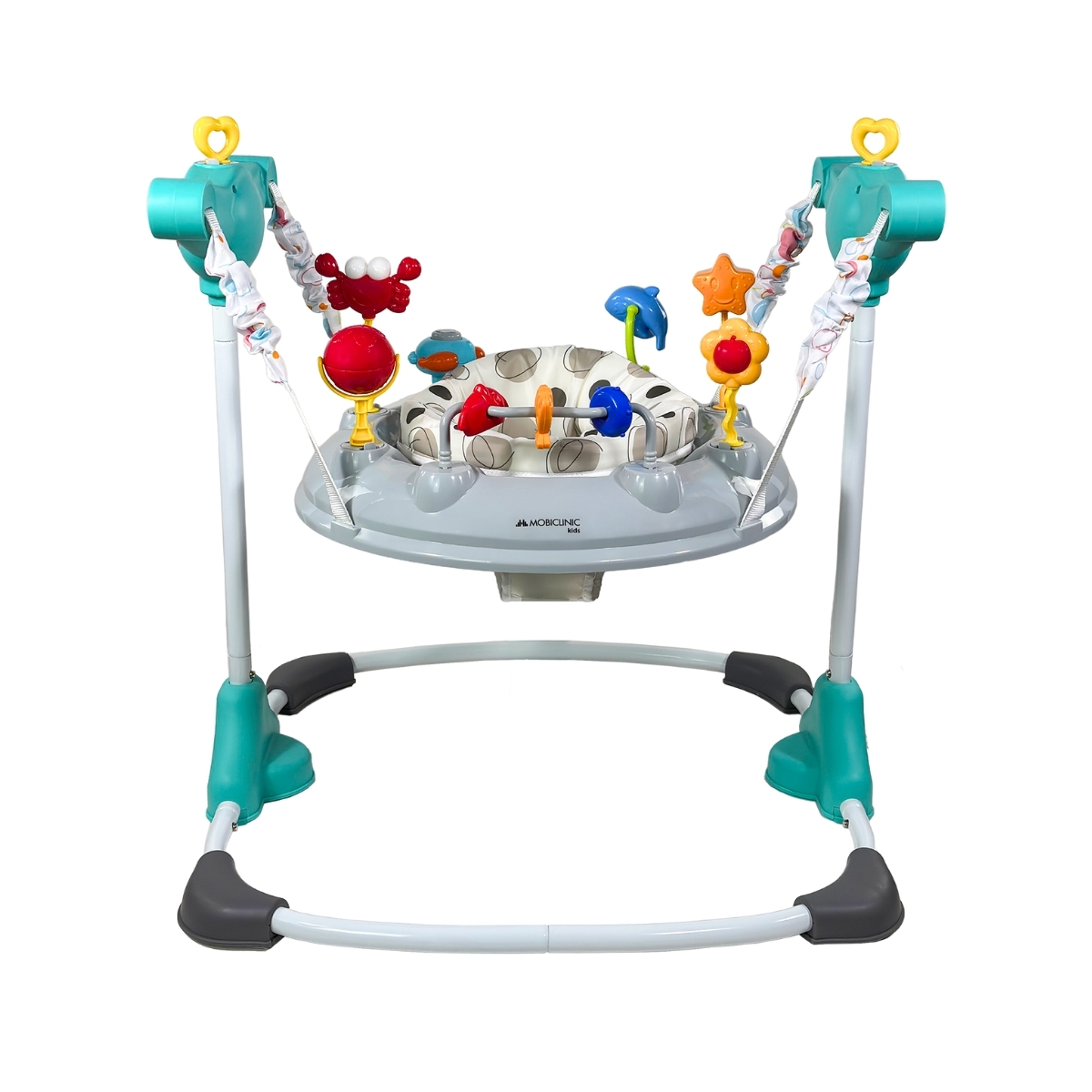 Saltador de bebé Centro de actividades Juguetes 7 Canciones 3 Alturas Asiento Giratorio 360º Lavable Tiger Multicolor Mobiclinic