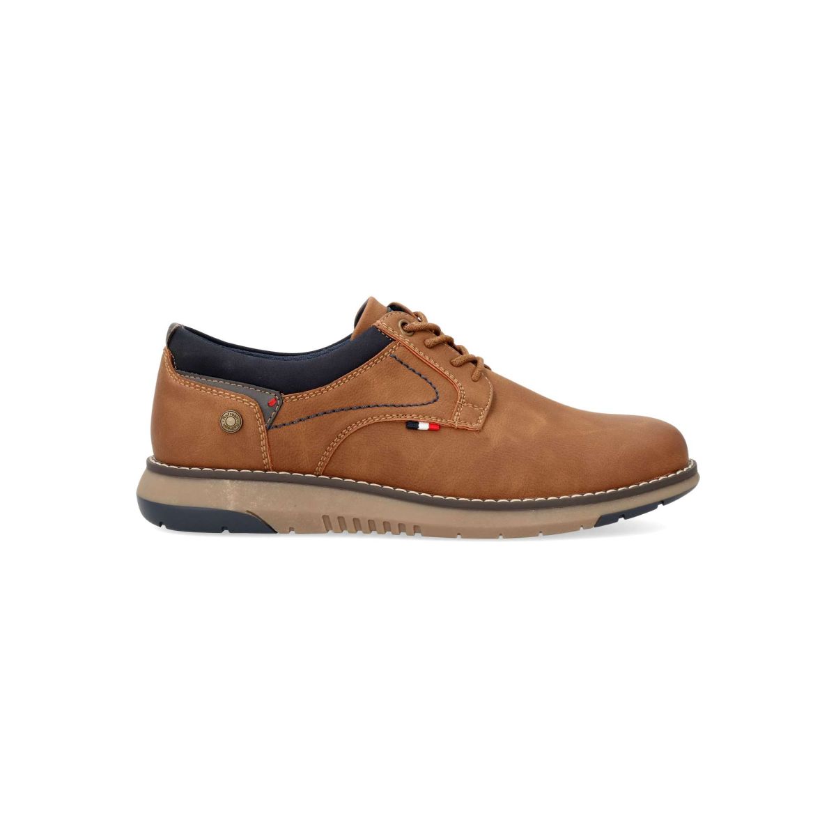 Refresh - Zapato oxford casual para hombre, modelo REFRESH, fabricado en material sintético que imita la piel, con suela de goma flexible y antideslizante, plantilla acolchada, certificado vegano
