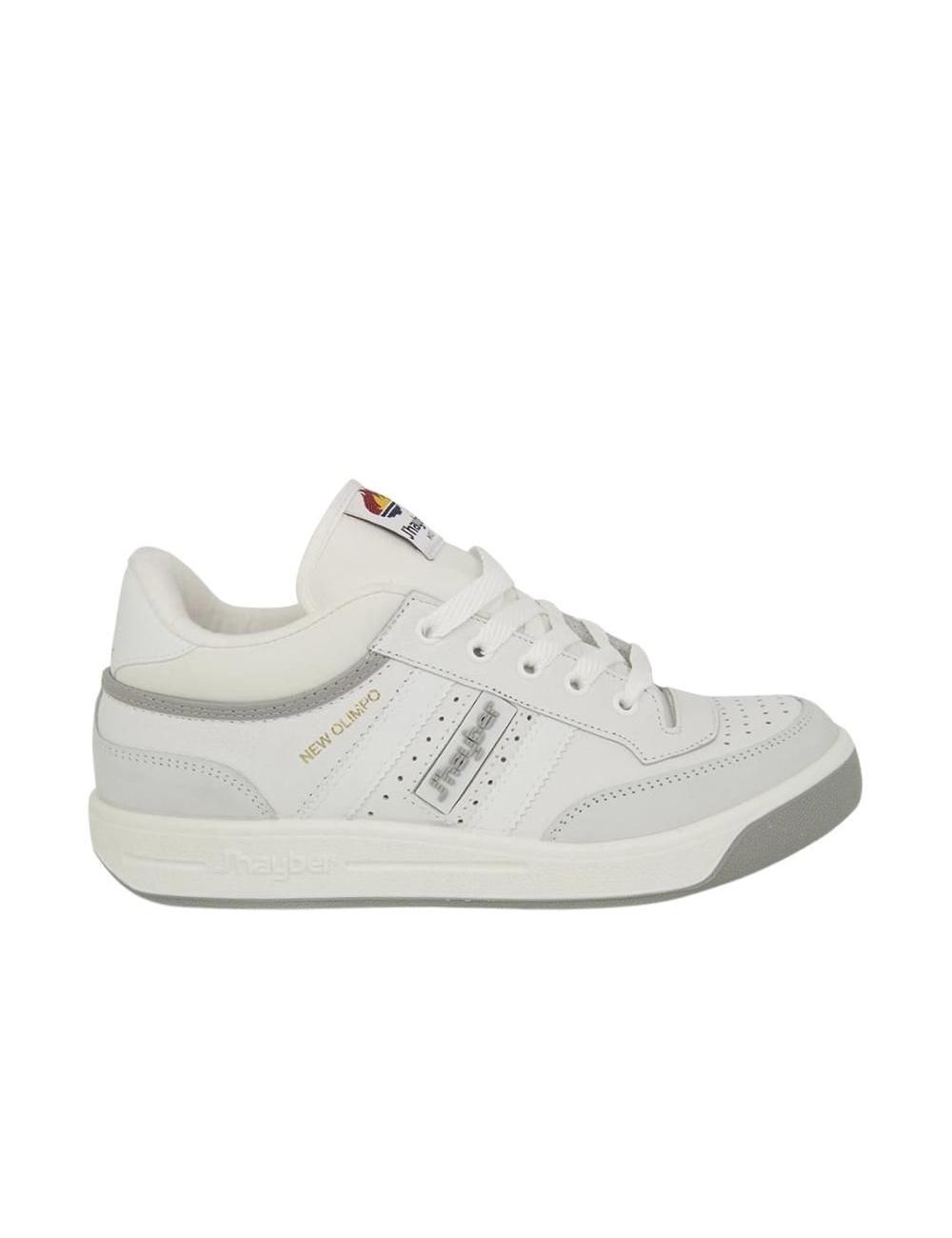 JHAYBER ZAPATILLA NEW OLIMPO HOMBRE Piel Blanca Deportivas Suela Doble Densidad