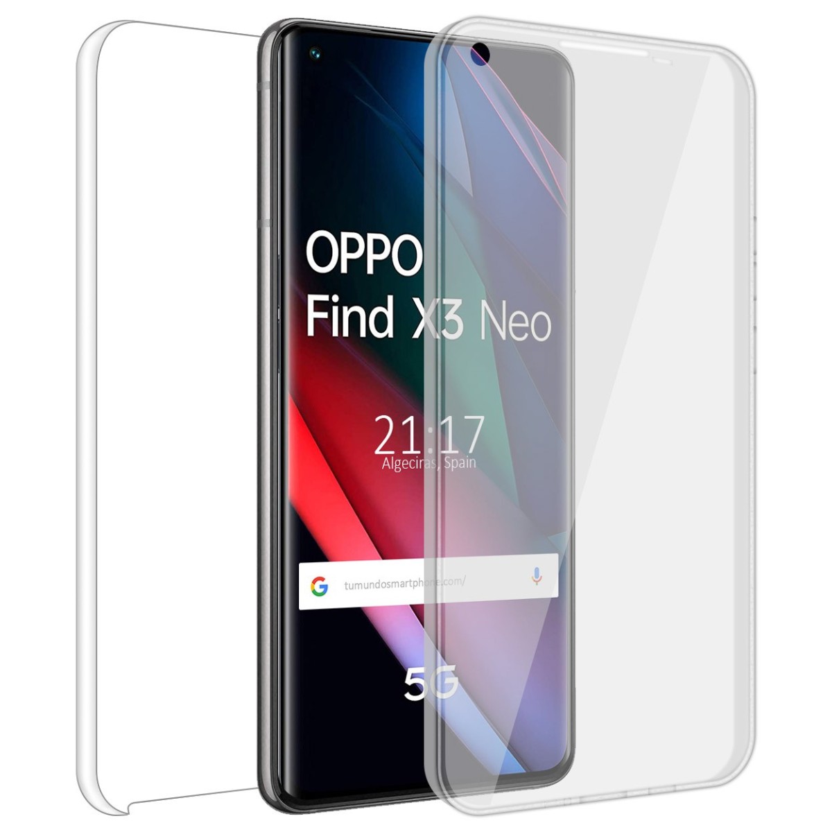 Tumundosmartphone Funda Completa 360 Oppo Find X3 Neo 5G PC+TPU Transparente