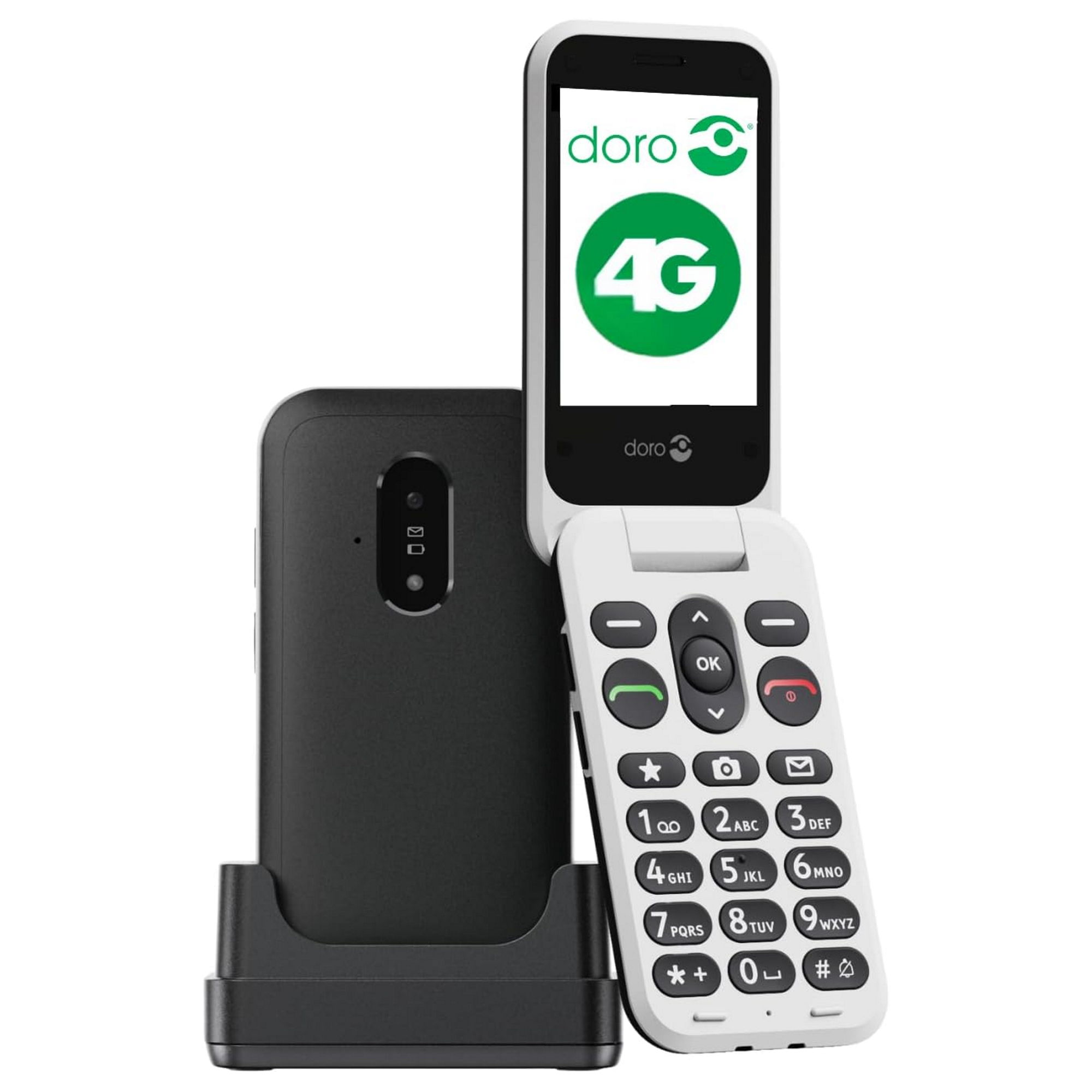 Doro Leva E22 7,11 cm (2.8") 127,8 g Negro, Blanco Característica del teléfono