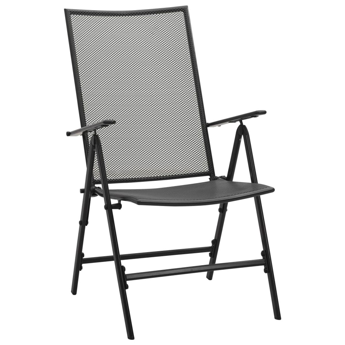 Conjunto de jardín Brulle 4 sillas + mesa antracita