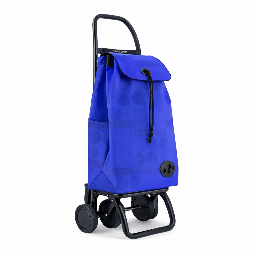 MAXHOME-ROLSER Carro de aluminio de 4 ruedas. Doble sistema de plegado. Pieza adaptable al carro del supermercado. Bolsa de gran capacidad,doble bolsillo interior y bolsillo trasero con cierre de cremallera.