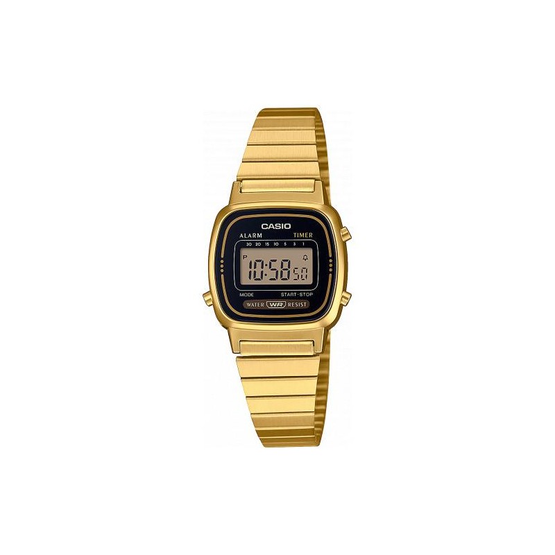 Reloj Casio dorado Retro de mujer, con correa de malla, ref.  LA670WEMY-9EF.