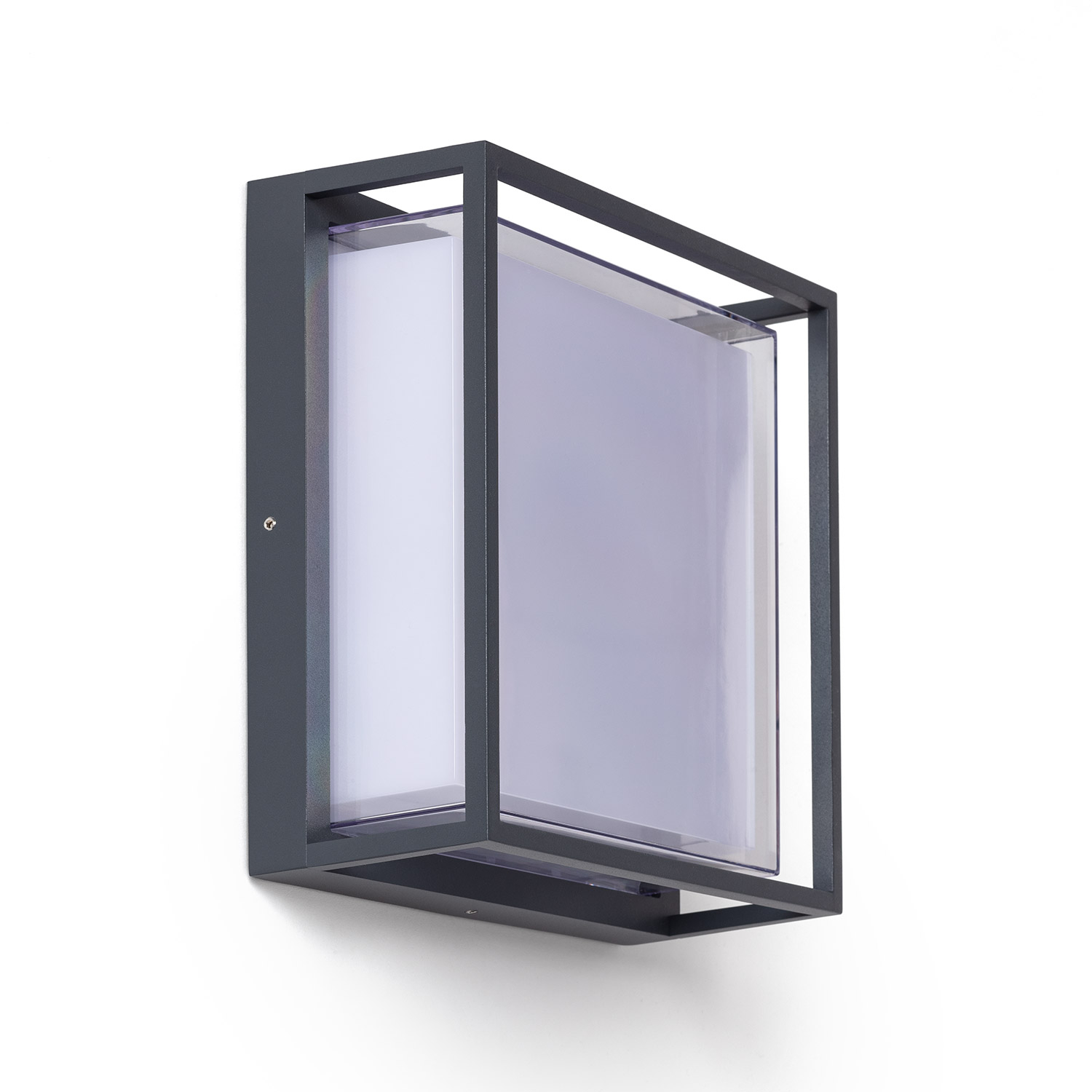 Ledkia Aplique de Pared Exterior LED 20W Aluminio CCT Seleccionable Doble Difusor Arelien Large Óxido