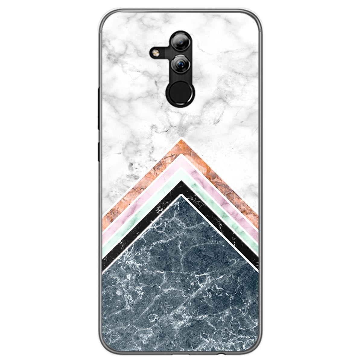 Tumundosmartphone Funda Gel Tpu para Huawei Mate 20 Lite diseño Mármol 05 Dibujos