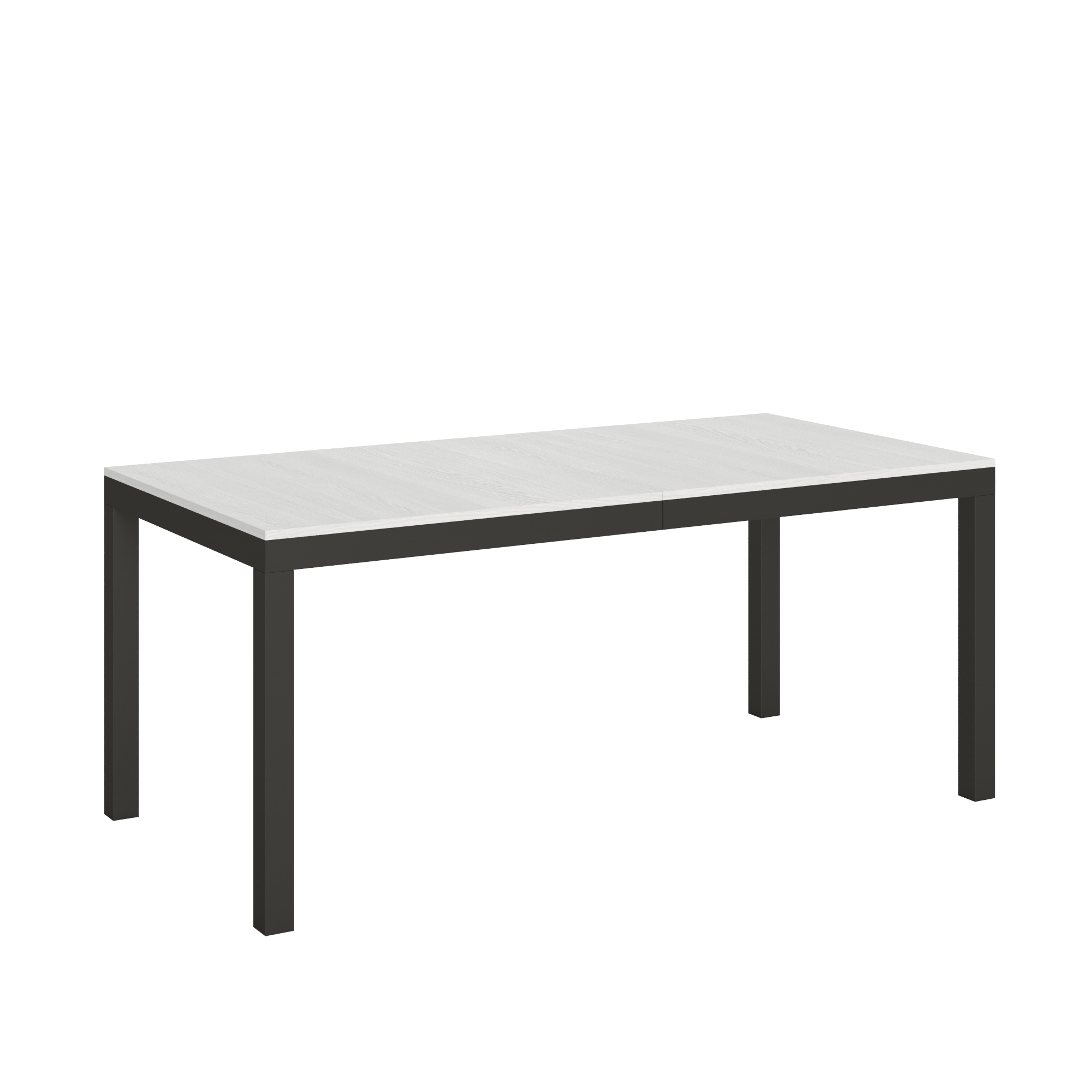 Mesa extensible 90x180/440 cm Everyday Evolution Estructura Fresno Blanco Antracita - Itamoby