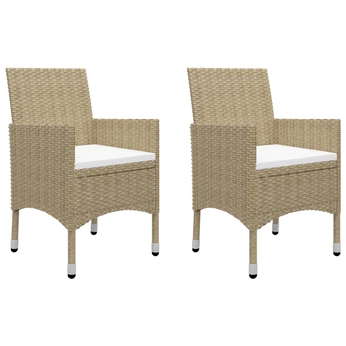 Conjunto de jardín VidaXL 2 sillones+1 mesita de ratán