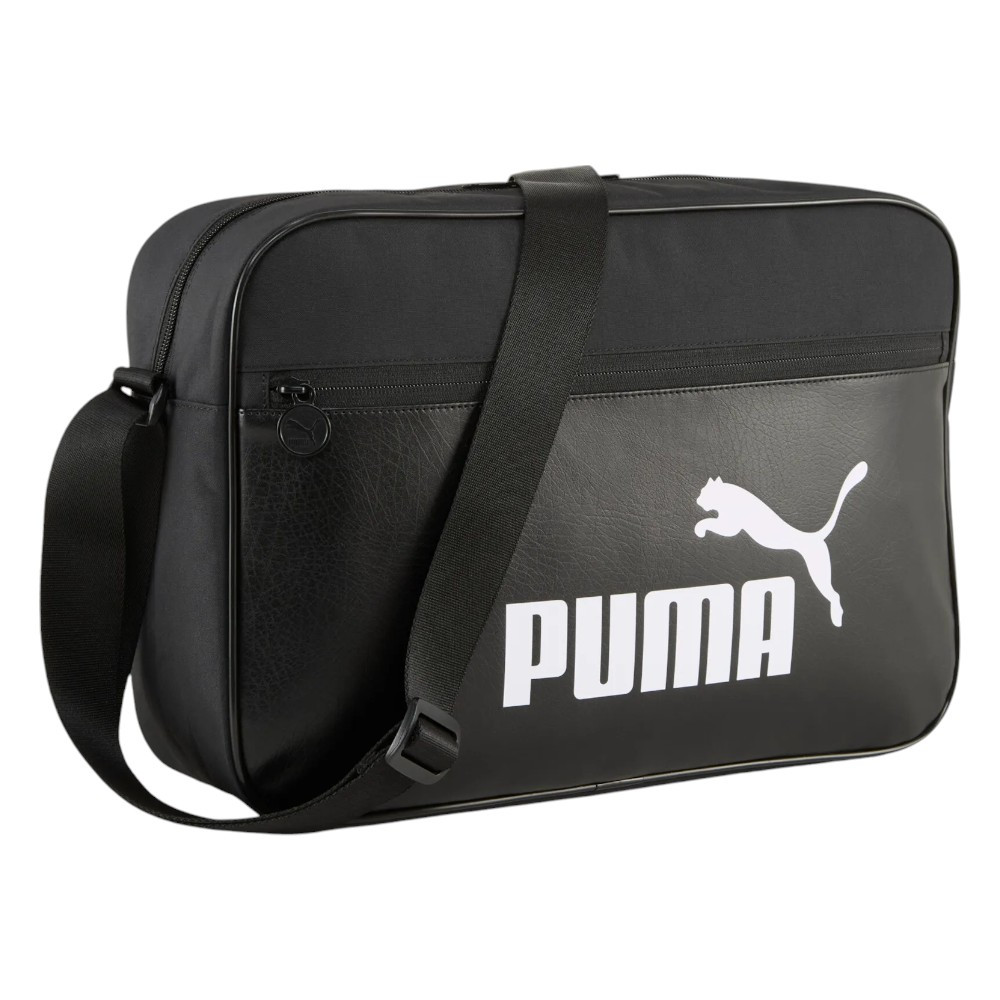 Bolso Puma Campus Medium Reporter Bag Negro 8,5 Litros 091297-01 Bandolora