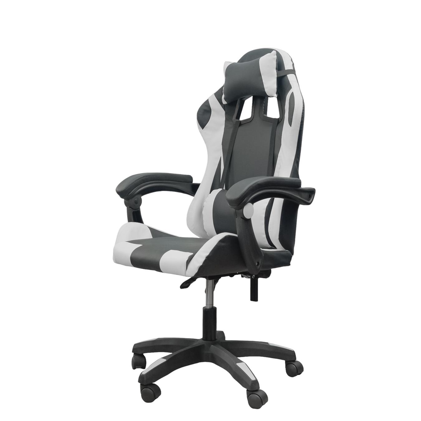 DASCK Silla Gaming, Silla de Oficina con Reposacabezas y Respaldo Ajustable, Ergonómica con Soporte Lumbar, Altura Ajustable