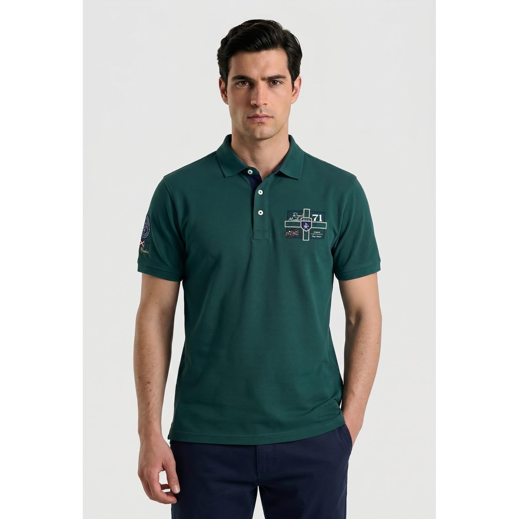 Polo Valecuatro bordado Player verde intenso