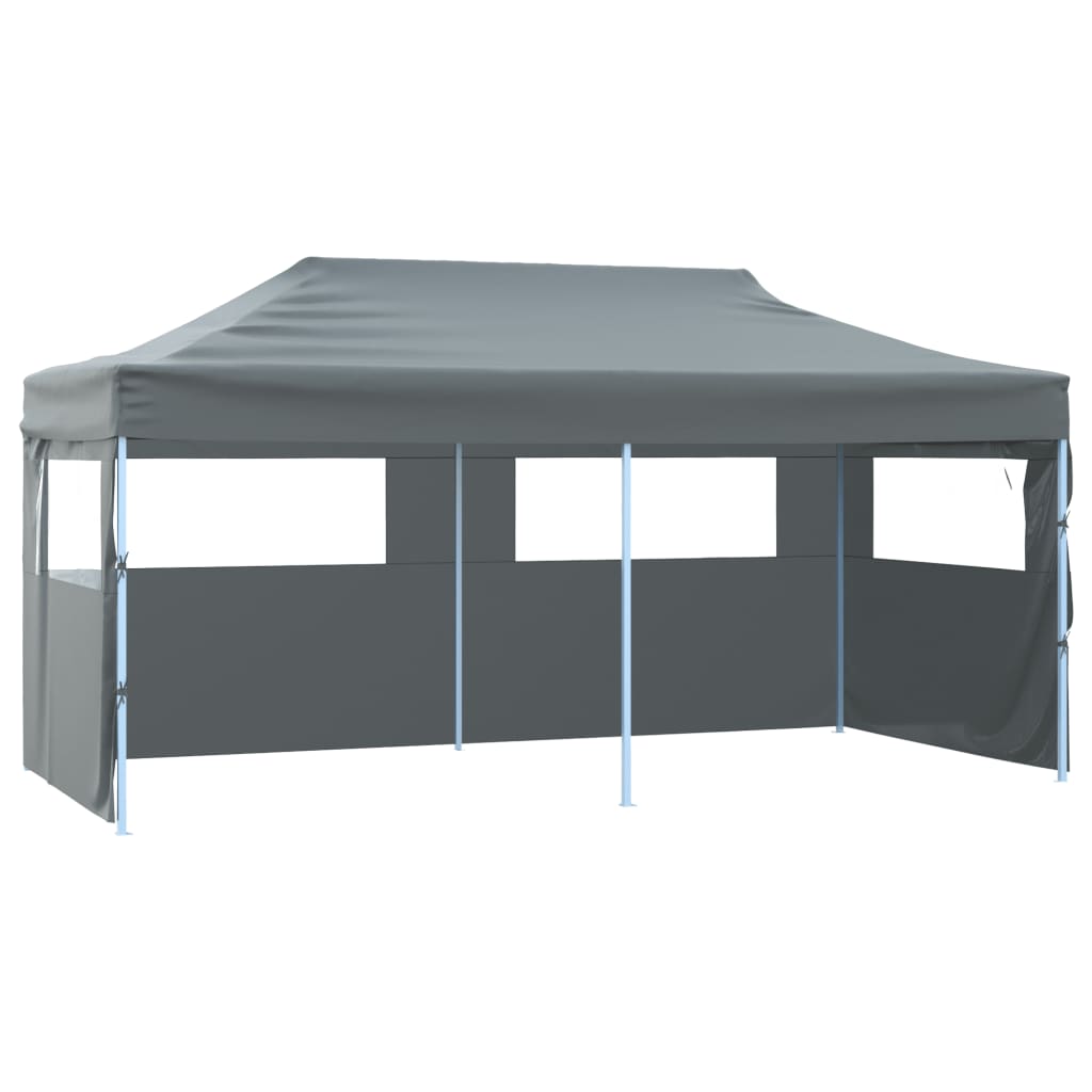 vidaXL Carpa Plegable Profesional con 4 Paredes Acero 3x6m Tienda Color Antracita,  Azul,  Blanco y mas