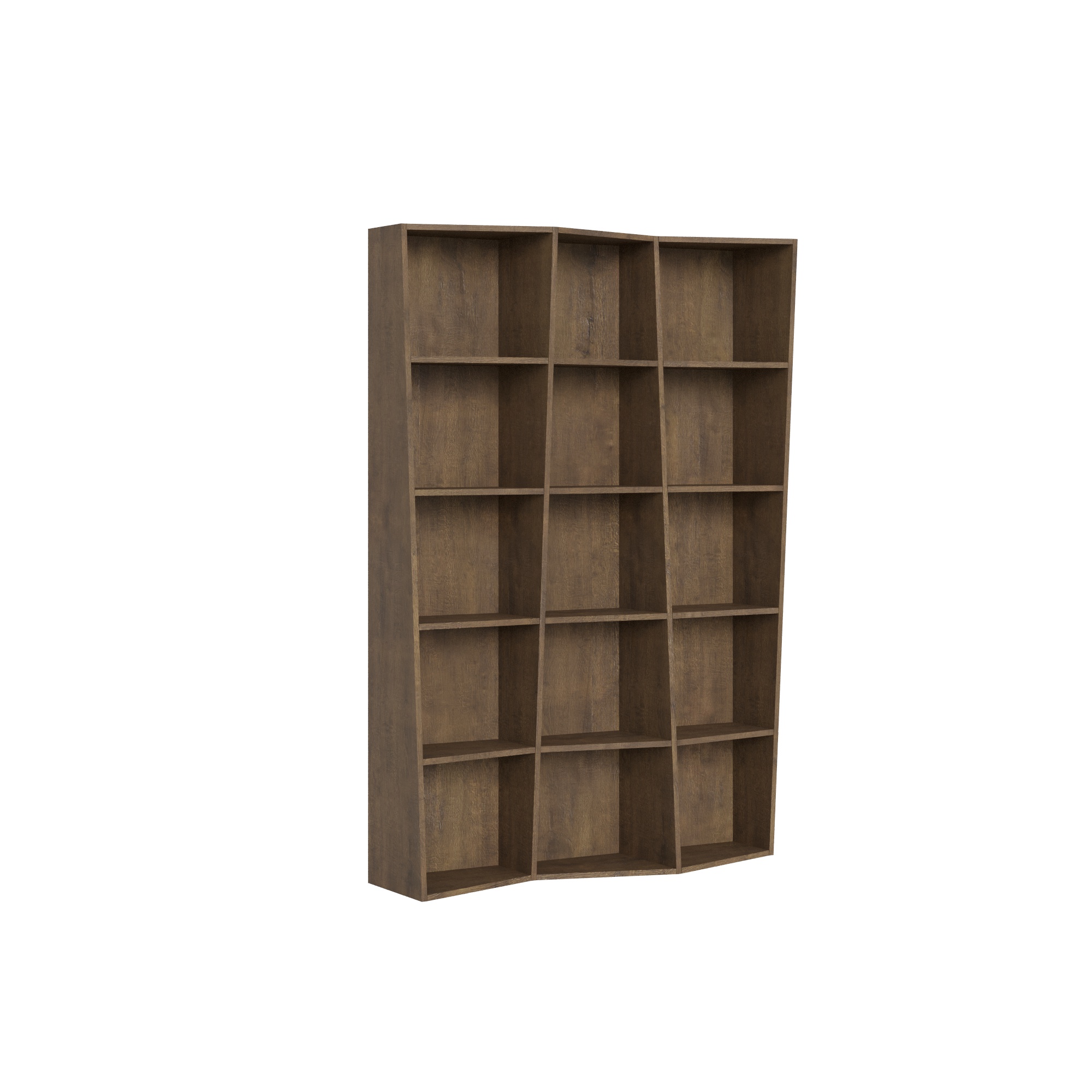 Librería moderna Trek de 3 elementos en nogal - Itamoby