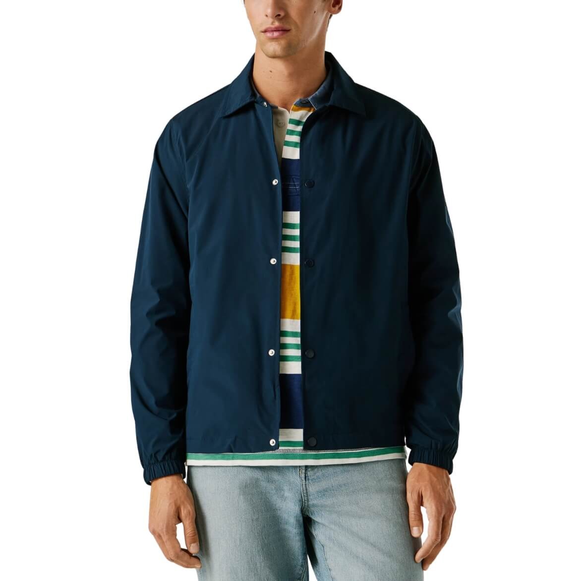 Chaqueta Ligera Cuello Camisero Sherman Azul Marino De