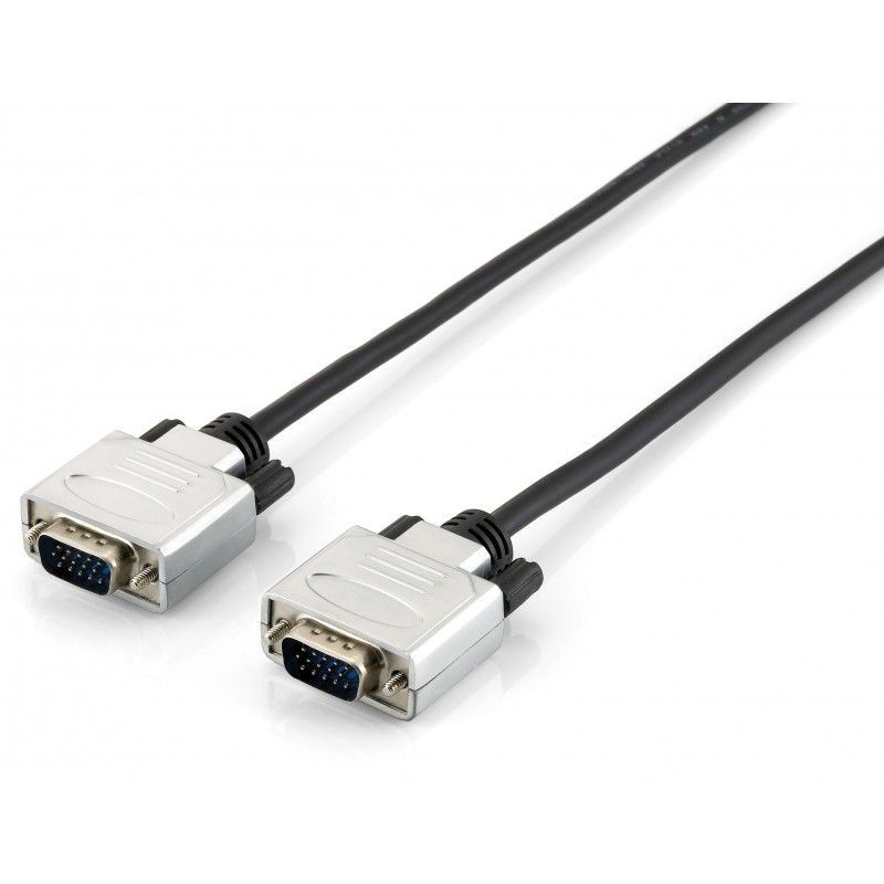 Equip - 118862 cable VGA 5 m VGA (D-Sub) Negro, Plata 118862
