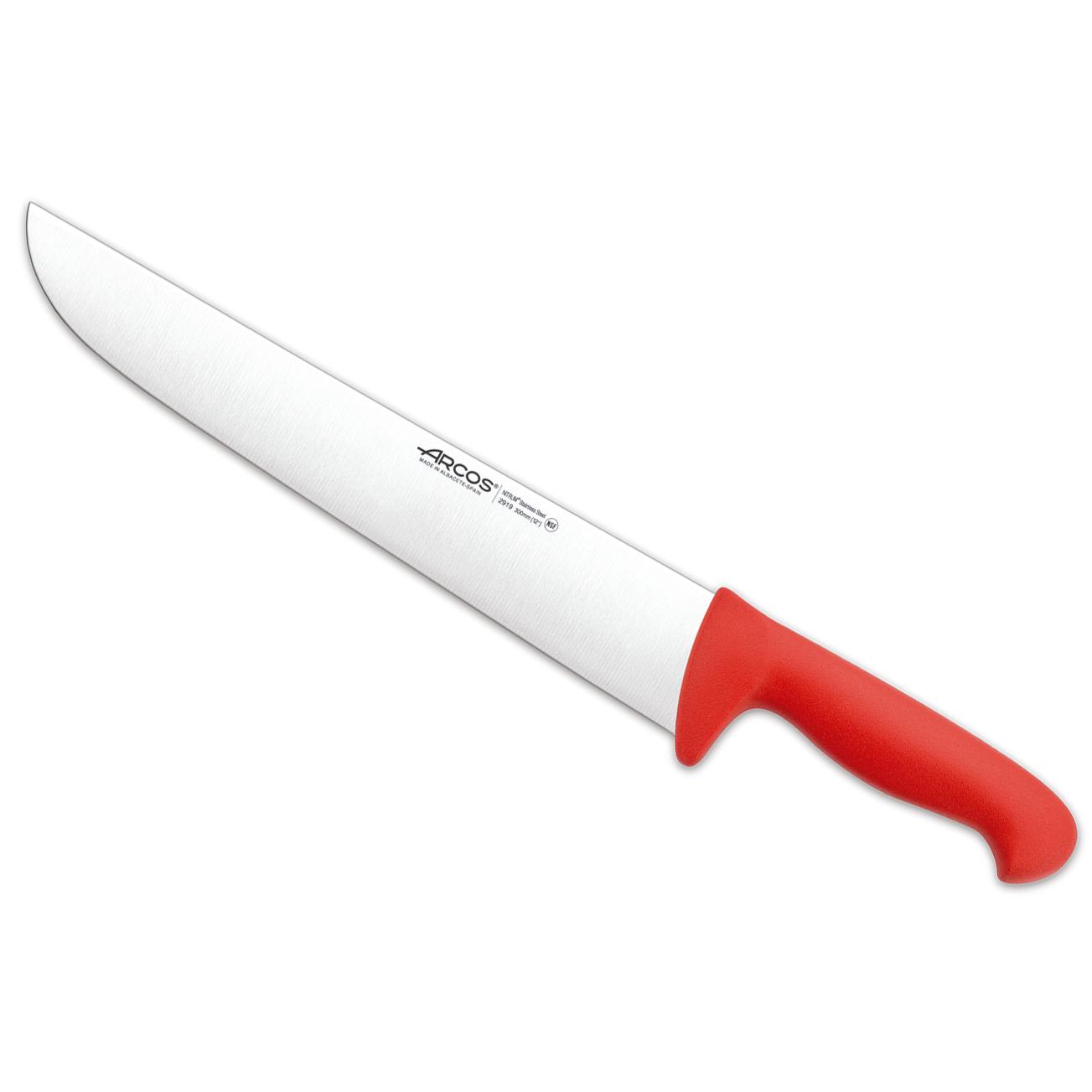 Arcos Cuchillo Carnicero laerie Range Acero Inoxidable Nitrum. Cuchillo Carne. Mango Polipropileno Rojo.istema Identificación Color Uso Prolongado y Pesado. Serie 2900. Color Rojo.