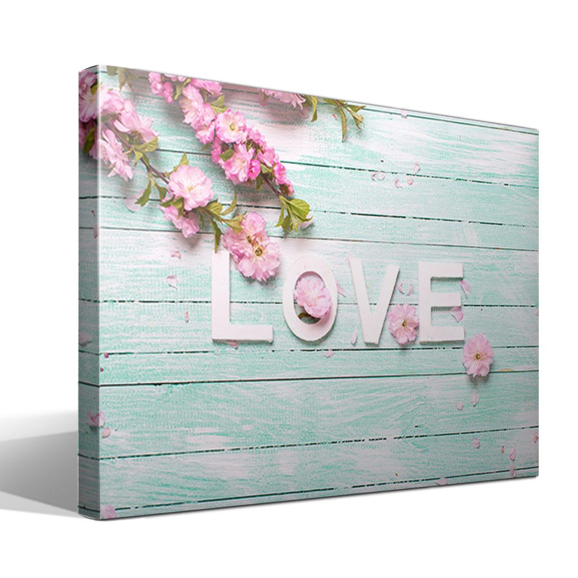 Cuadro Canvas Love Sobre Madera - Imagen Alta Resolución - Impresión Fine Art Giclee - Bastidor de Madera de Abeto Alistonado - Fabricado en España