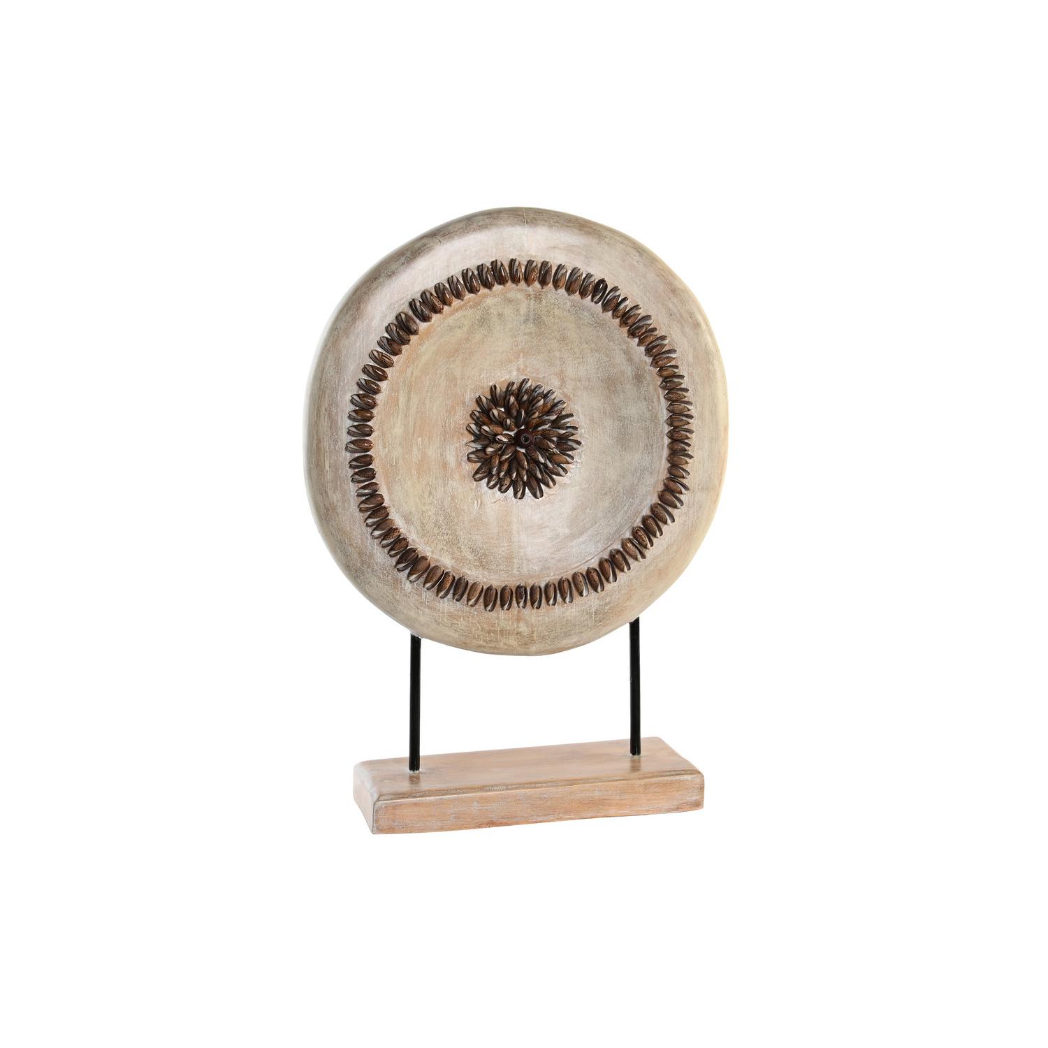 DECORACION ALBASIA HIERRO 39X12X55 CIRCULO BEIGE DH203254