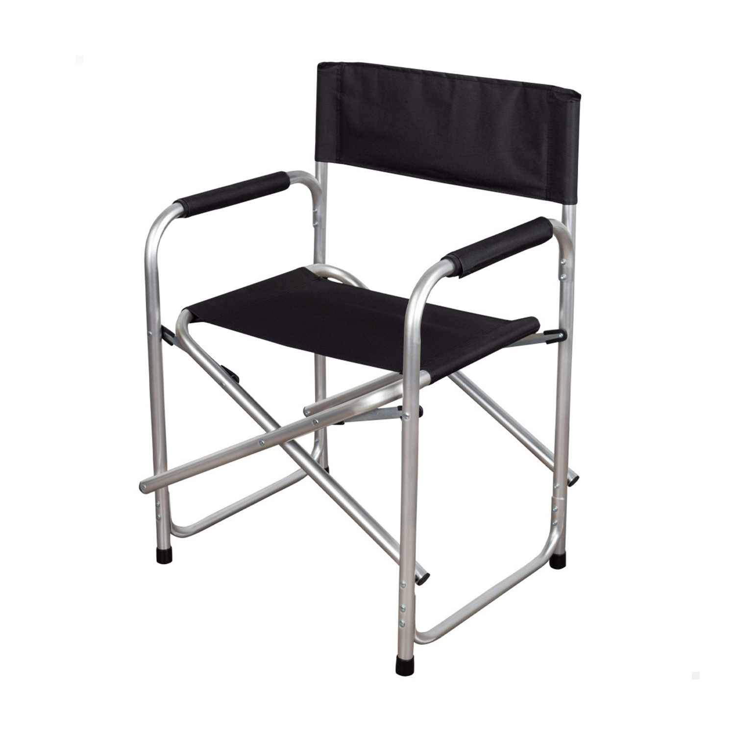 GREATOOL Silla Director Aluminio Director Negro en Aluminio y Poliéster Tela Oxford 54X45X78CM Extra Large