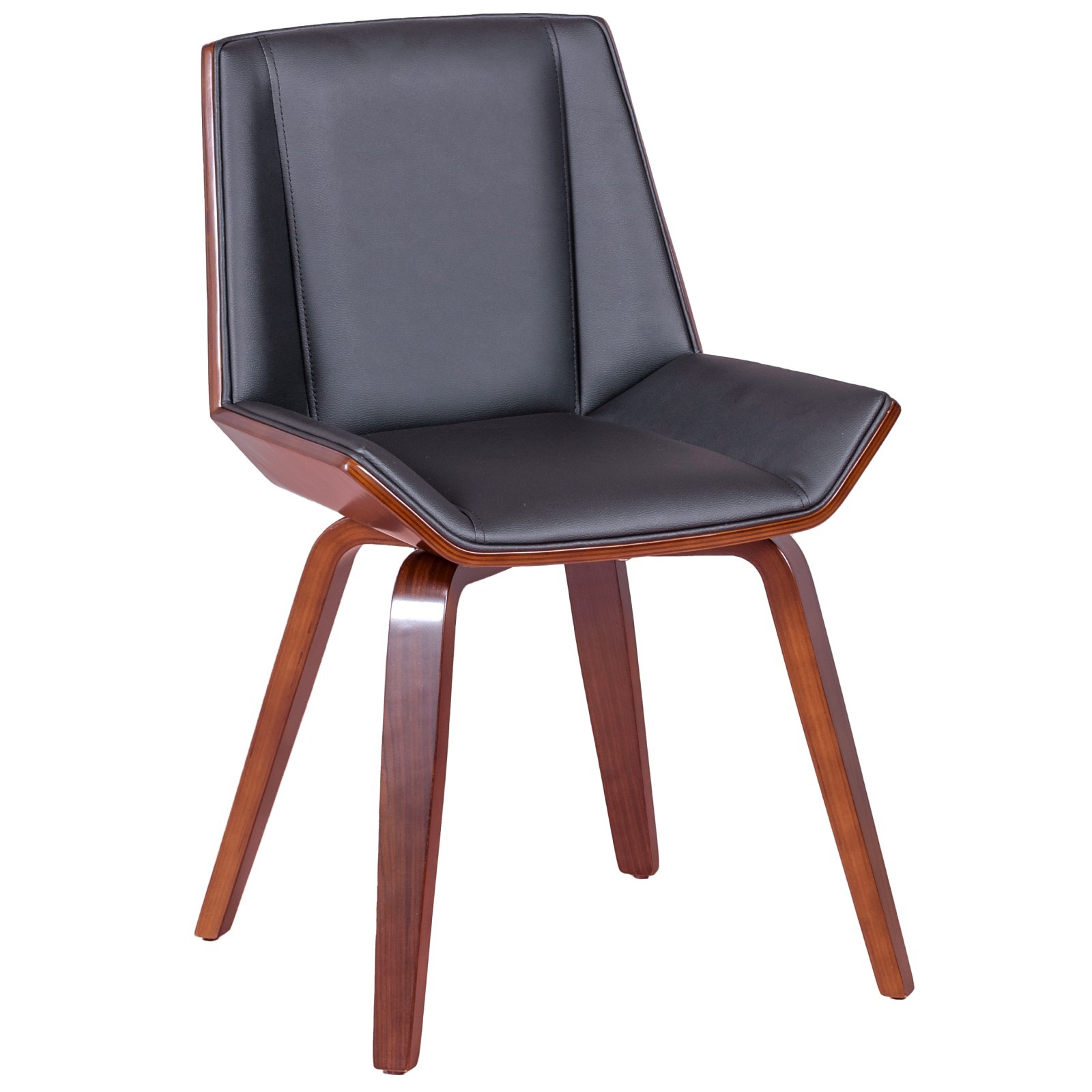 Nest Dream - Silla de madera oscura de nogal con cojín de polipiel - Nordic S