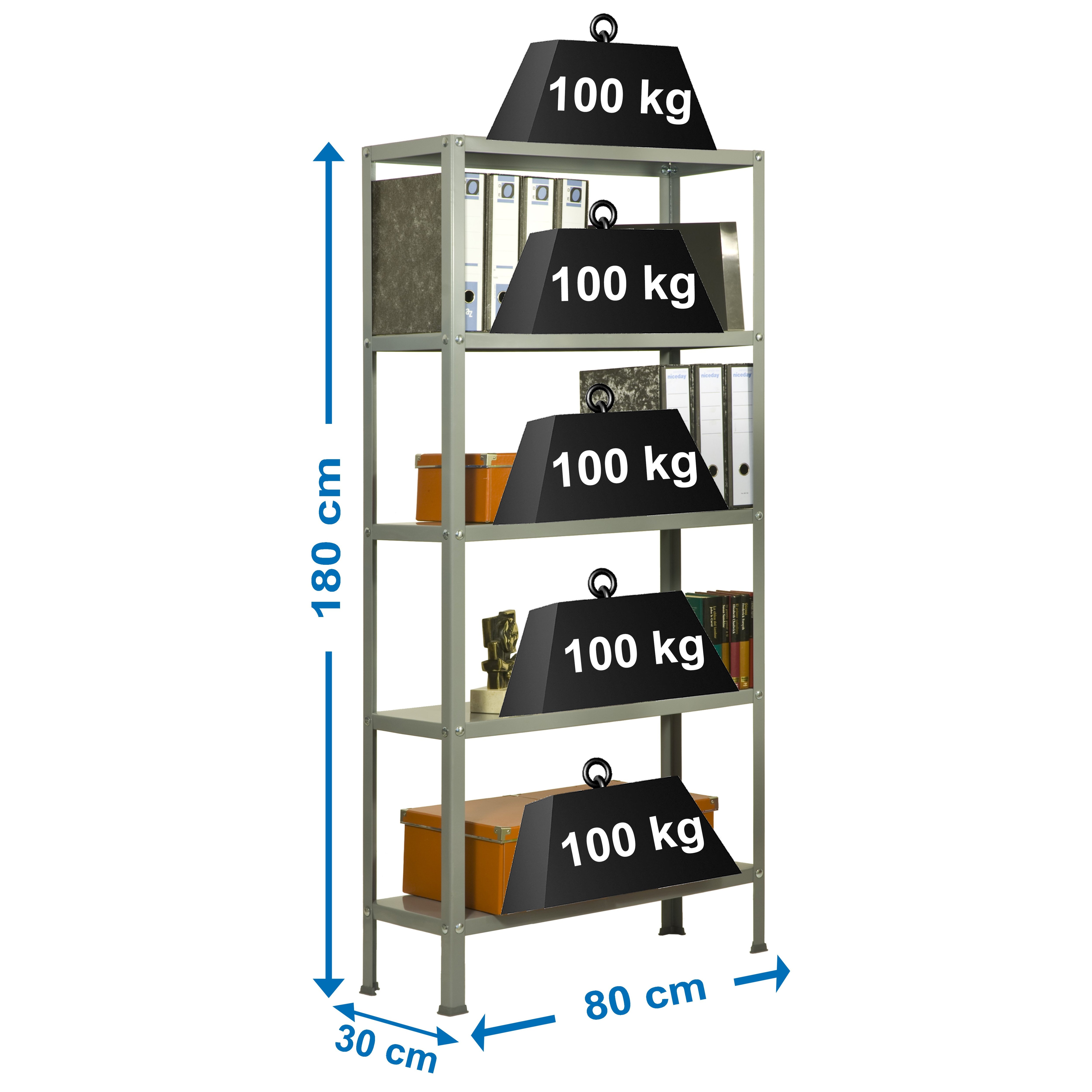 Estantería SIMONRACK Simonhome classic mini 5/300 gris/gris