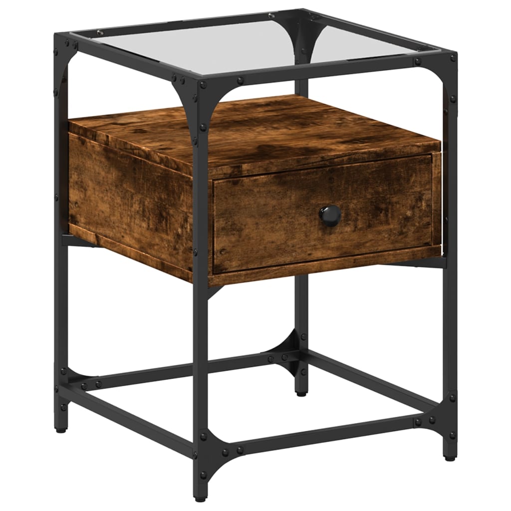 Mesita de Noche de Madera de Ingeniería Vidaxl 40x40x55 Cm - Negro