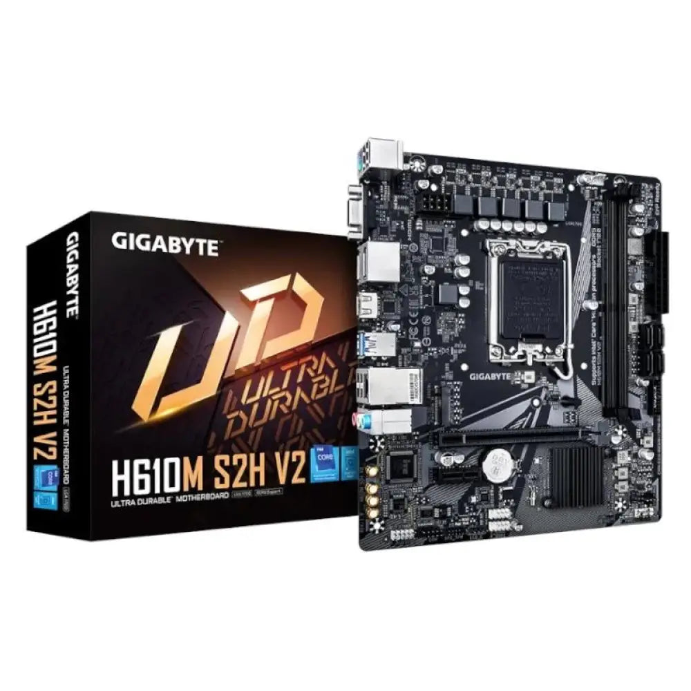 Placa Base Gigabyte H610M LGA1700 Micro-ATX H610M S2H V2 DDR5 PCIe M.2 GbE LAN