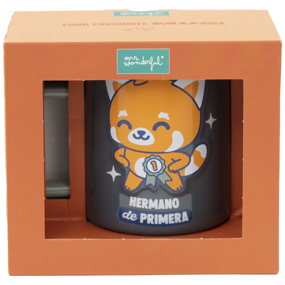 MR TAZA 3D PANDA ROJO HERMANO DE PRIMERA TAZAS S2 9x9x14 Cms.