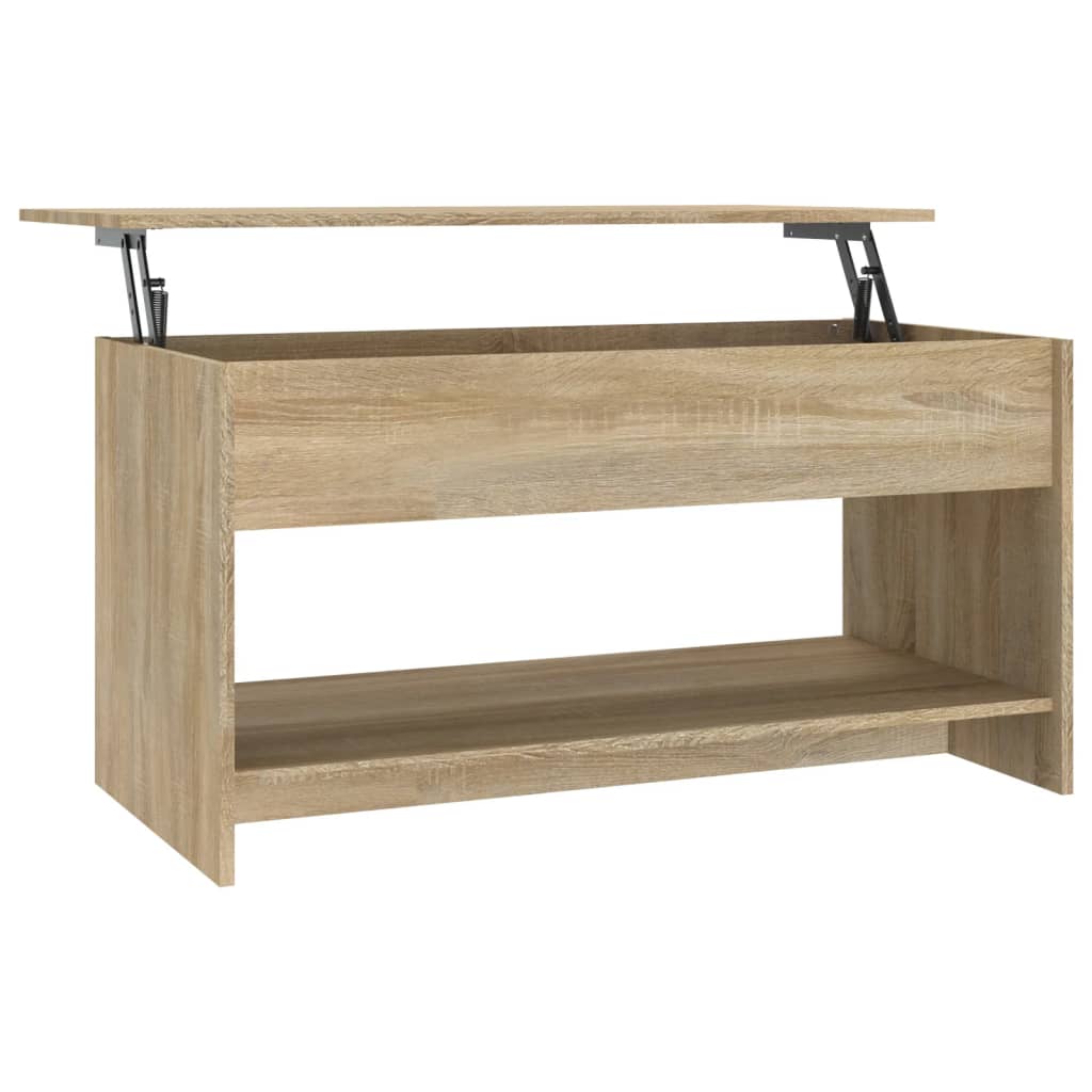 Vidaxl Mesa de Centro de Madera de Ingeniería 102x50x52,5 Cm Blanco