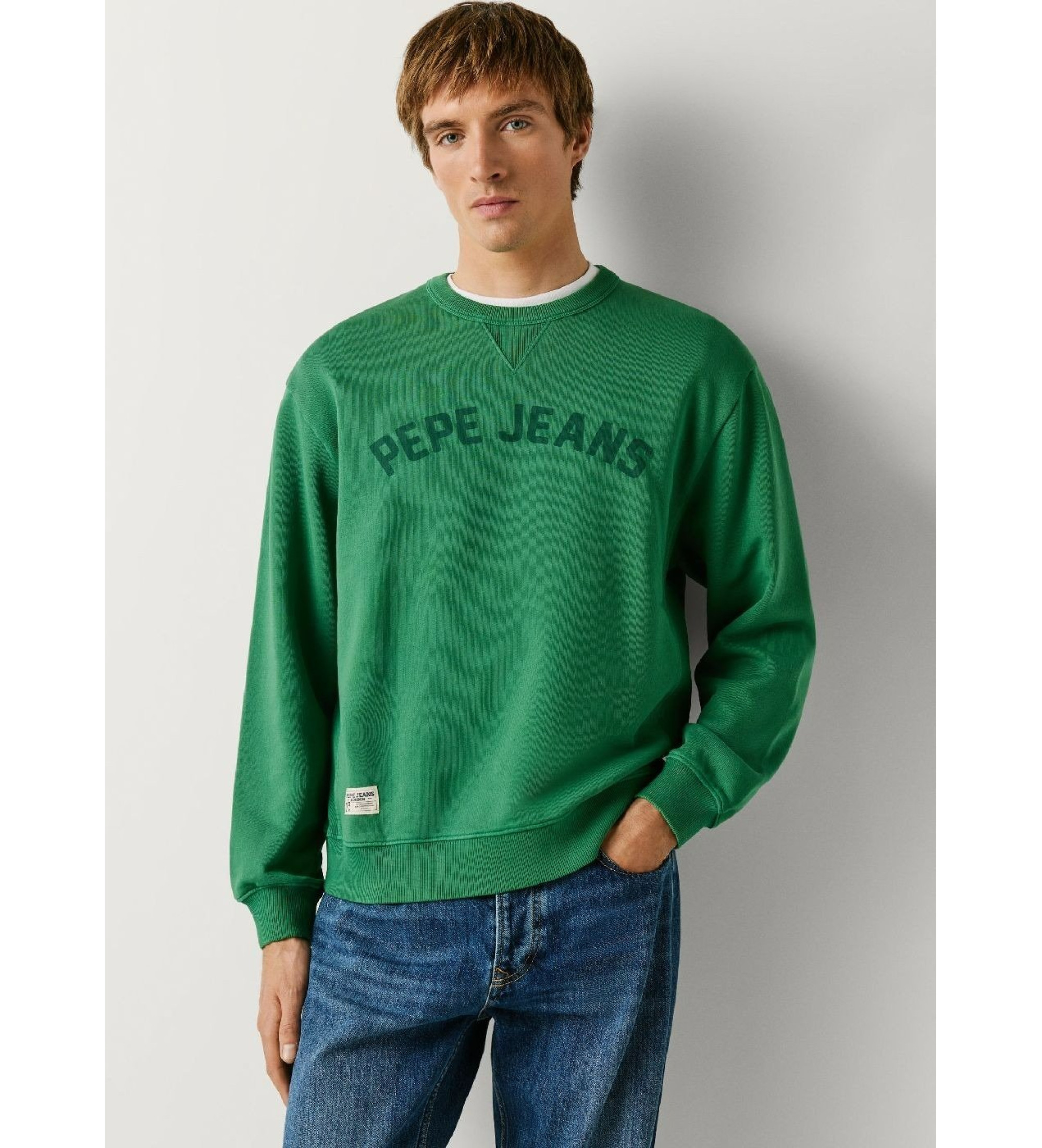 Pepe Jeans | Hombre | Sudadera Gio Crew verde