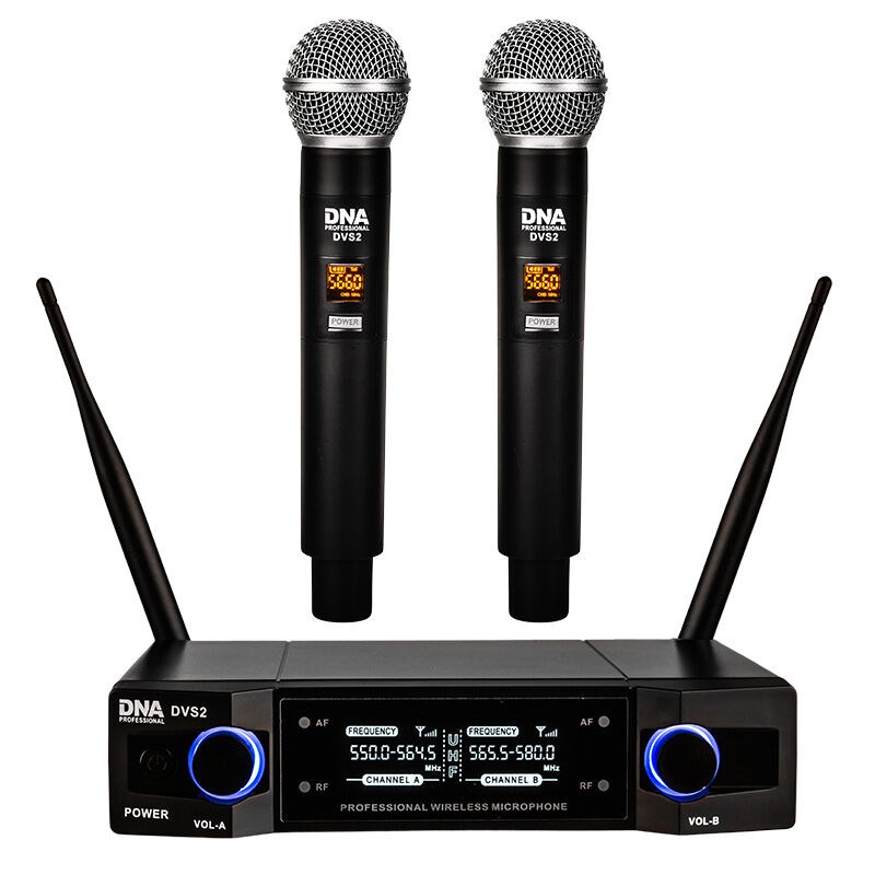 Dvs2 - mikrofon bezprzewodowy, 2x nadajnik doręczny  + baza, pasmo uhf 560-590 mhz