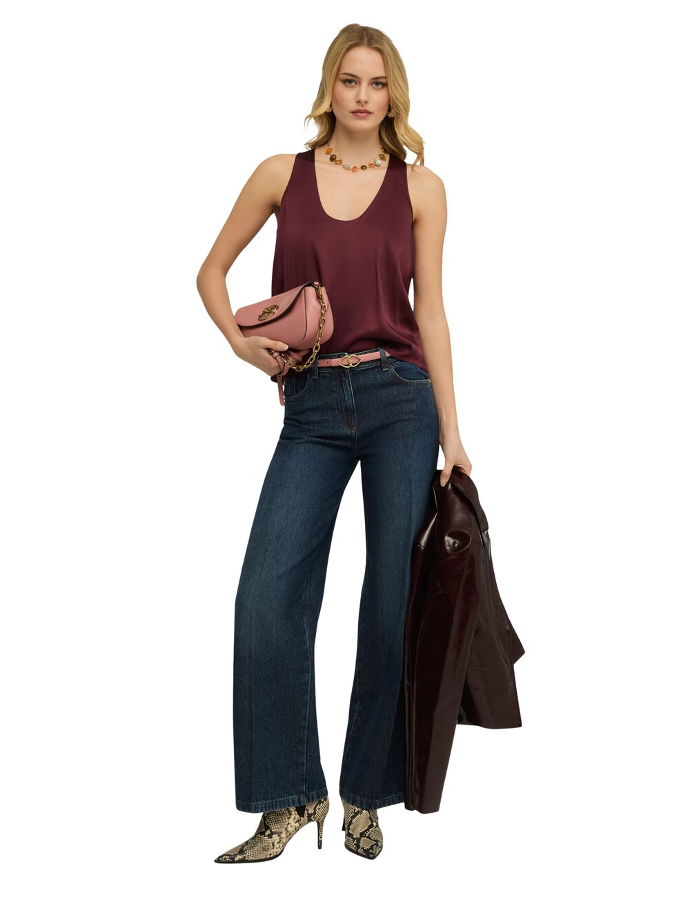Motivi - Jeans palazzo wide fit mezcla lyocell